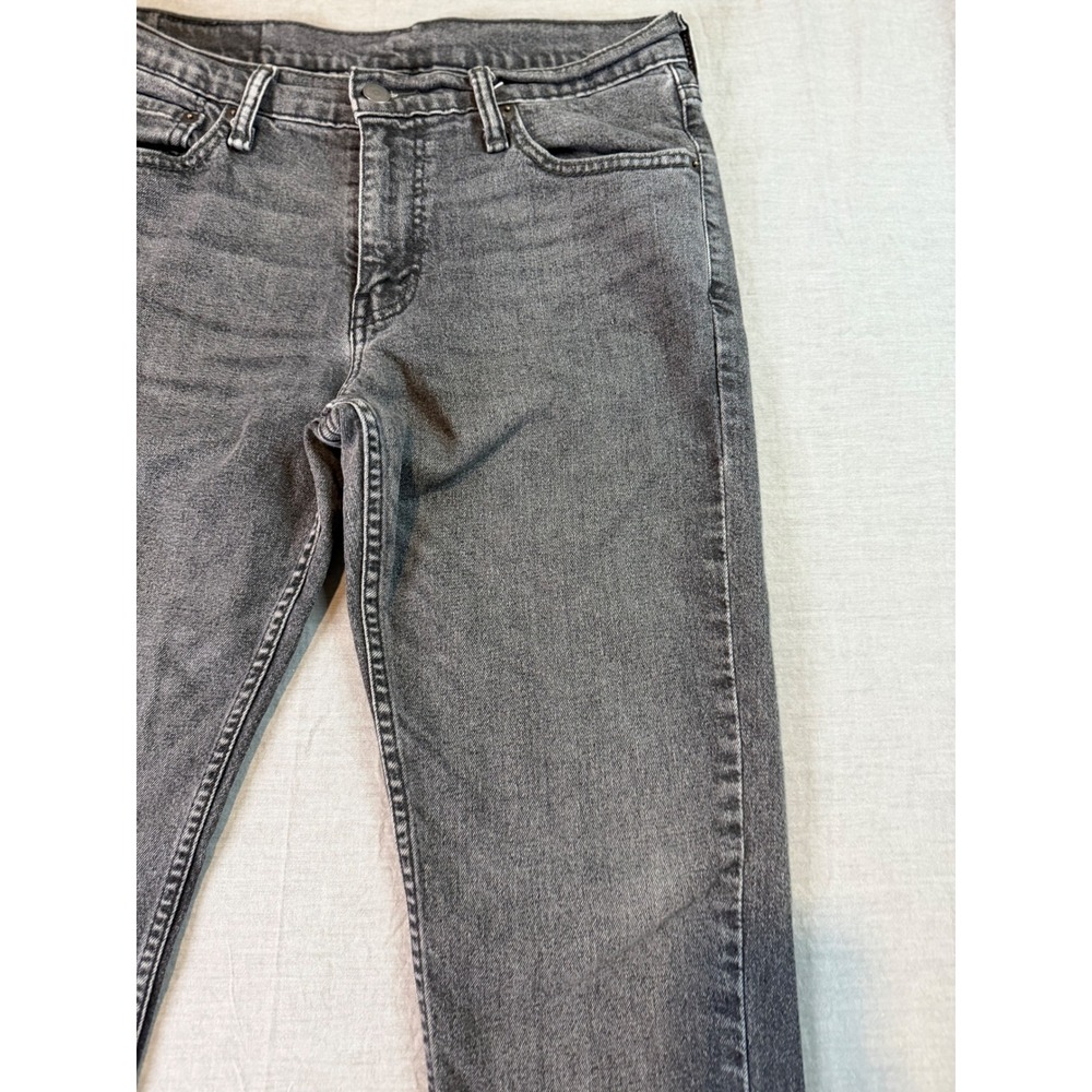 Levi's Jeans 511 Slim Fit Black Wash Distressed Hem Denim Men's Size 30x32 - Picture 7 of 13